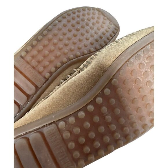 Minnetonka Double Fringe Boot Moccasin Side Zip Womens Sz 7 Tan Suede 697T Boho - Picture 7 of 7